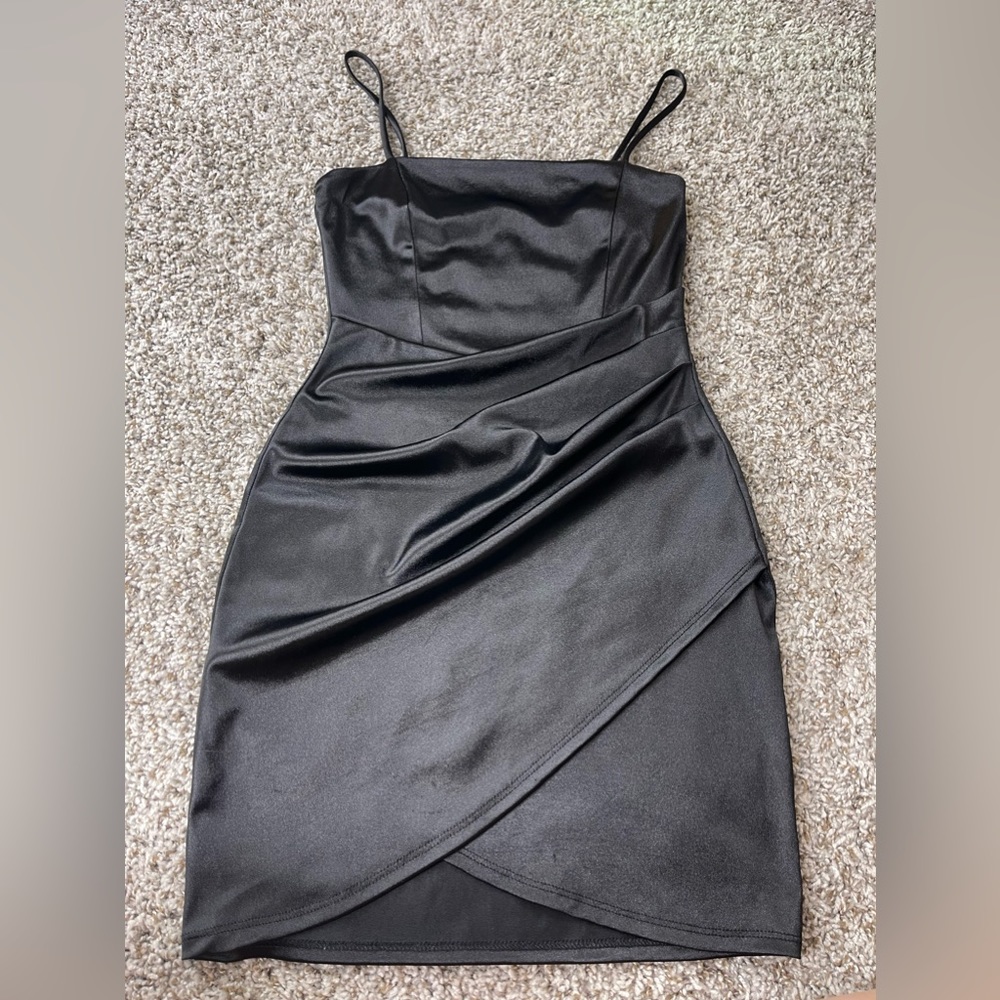 Windsor silk black mini dress